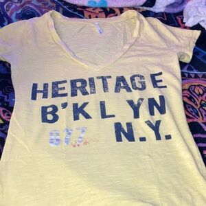 Love Bright Yellow V-Neck Tee